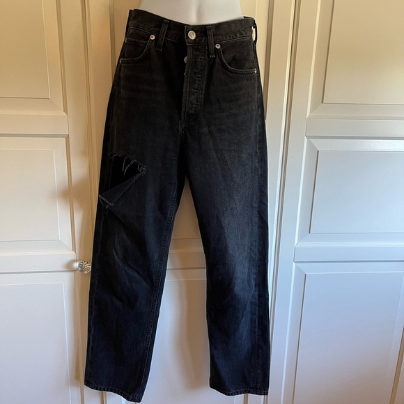 AGOLDE
90's High-Rise Loose Jeans. Black size 23  Grunge era distressed - Picture 6 of 14